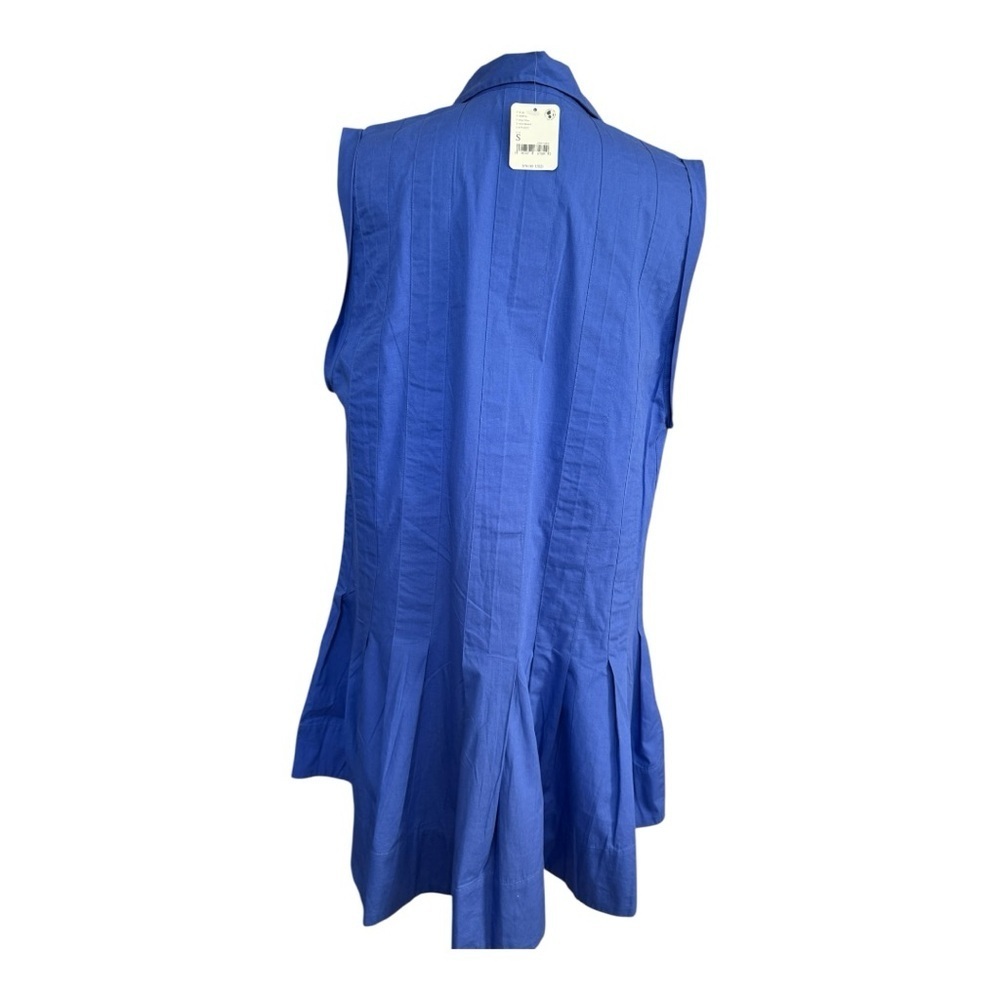 NWT Free People Blue Sleeveless Button Up Tunic - Size Small - Picture 4 of 8